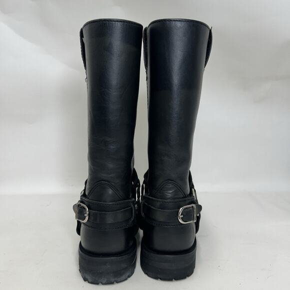 Vintage Harley-Davidson Motorcycle Flame Logo Boots “Black” main image 9